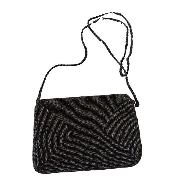 Beaded Black & Gold Evening Bag - Picture 4 of 8